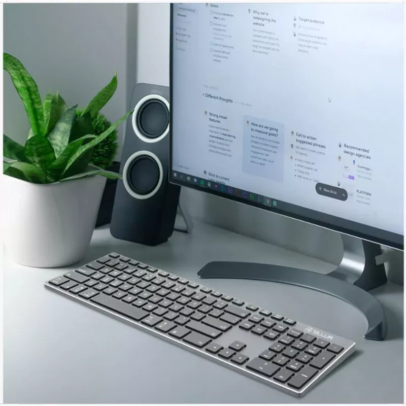 Kabellose Tastatur Tellur TLL491121 schlank Design Wiederaufladbar