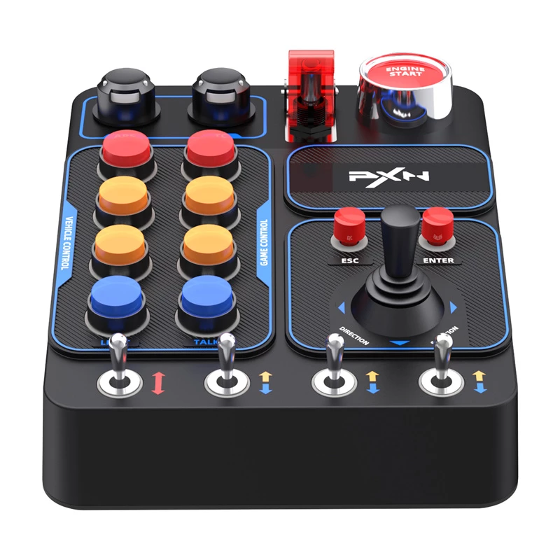 Steuerbox Tastenpanel PXN PXN-CB1 für Simracing — externes Schalterpanel mit mehreren Tasten