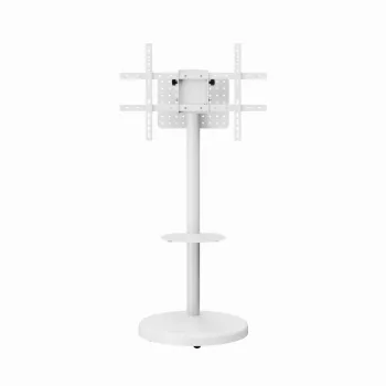 Boden-TV-Ständer GEMBIRD TVS-86TR-01-W für 37–86 Zoll Fernseher, weiß, schwenk- und neigbar, VESA 200x200–600x400, max. Belastung 50 kg