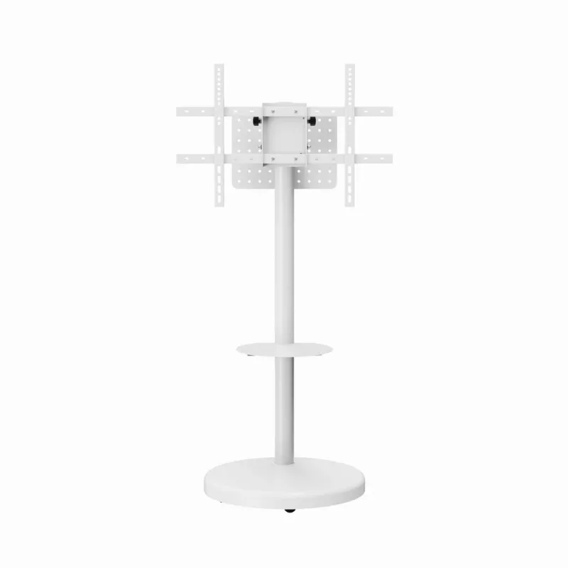 Boden-TV-Ständer GEMBIRD TVS-86TR-01-W für 37–86 Zoll Fernseher, weiß, schwenk- und neigbar, VESA 200x200–600x400, max. Belastung 50 kg