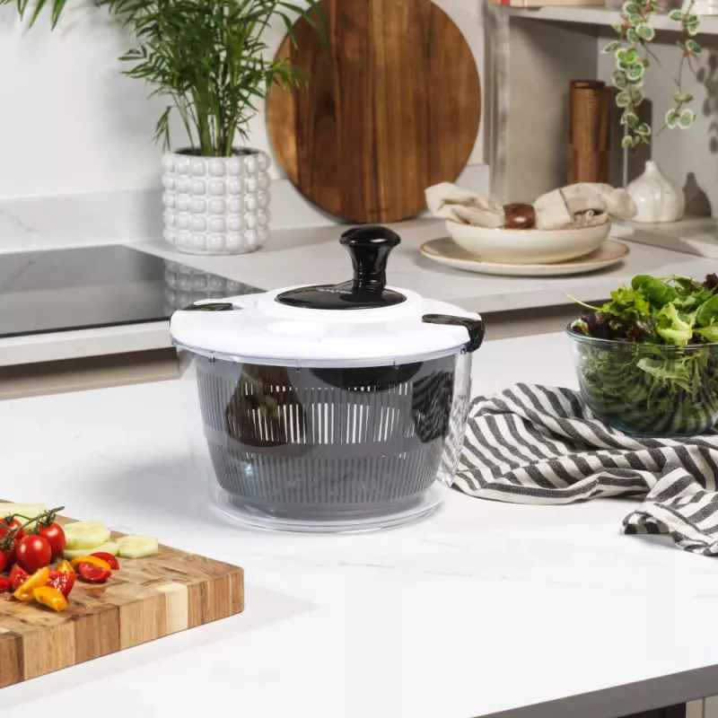 Salter Salatschleuder BW13899EU7 5 L Kapazität, BPA-freie Kunststoffschüssel und -korb