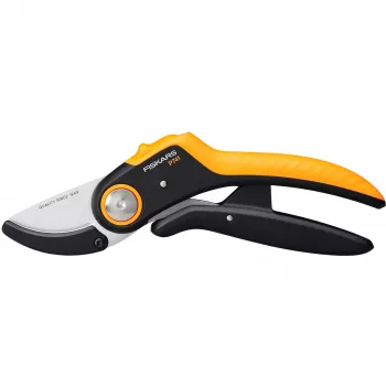 Astschere Fiskars Plus PowerLever Amboss Schwarz Orange