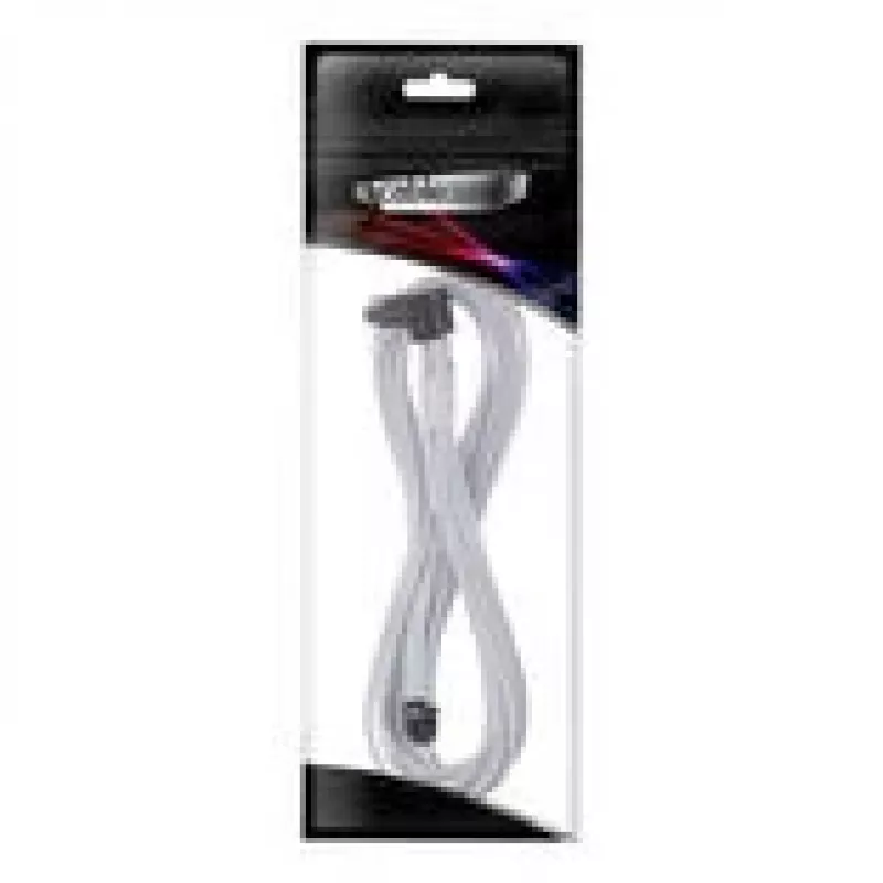 CableMod PCIe 12VHPWR StealthSense ModMesh Sleeved Kabel für Corsair Type 5 RMx SHIFT 16-polig auf 90° 16-polig, 65 cm, weiß