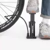 Rockbros 42610002001 Fahrrad-Standpumpe mit Manometer Schwarz