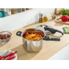 Schnellkochtopf Tefal SECURE TRENDY 6L mit Dampfeinsatz aus Edelstahl, induktionsgeeignet