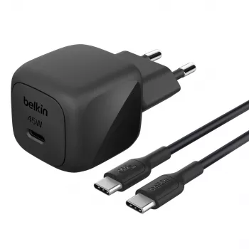 USB-C Ladegerät Belkin BOOSTCHARGE 45W PD PPS – kompaktes 45W USB-C PD PPS Netzteil