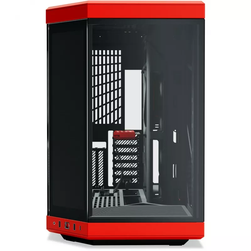 HYTE Y70 Touch Infinite Midi Tower Schwarz, Kirschfarbe