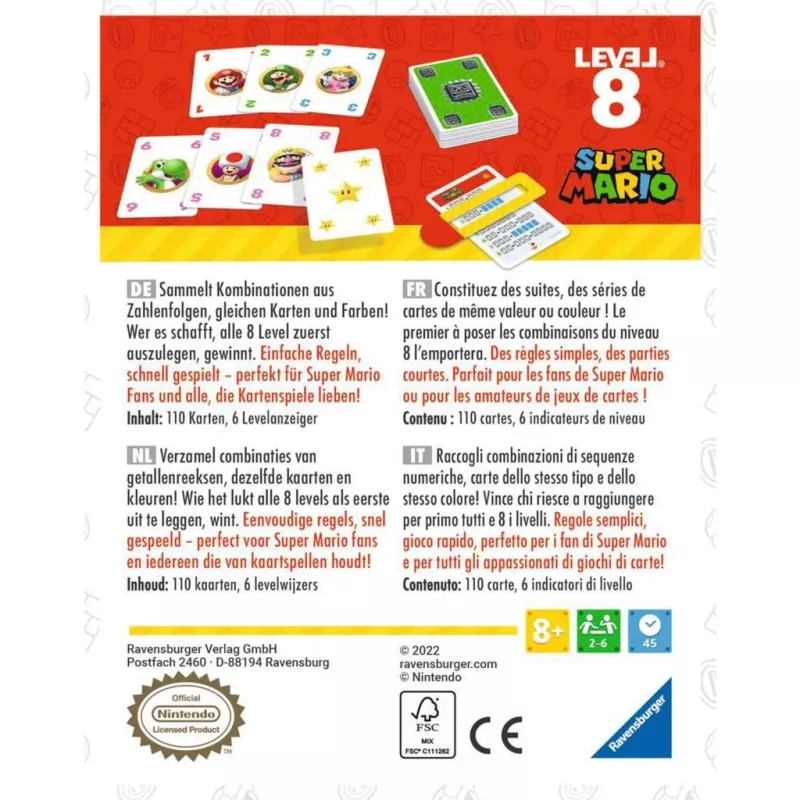 Super Mario Level 8, Kartenspiel