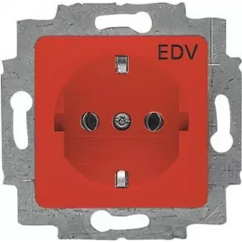 20 EUC/DV-217-101 SCHUKO-Steckdoseneinsatz Rot RAL3020 (2CKA002011A6251)
