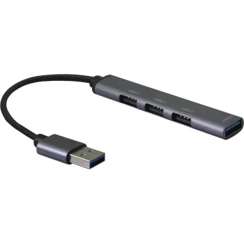 USB-Hub helos HUB 4in1 USB-A 3.0 mit 3x USB-A 2.0 Anschlüssen