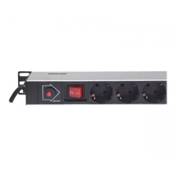 Intellinet Vertikale Rackmontage 12-Ausgang Power Distribution Unit (PDU), EU CEE 7/3 Steckdosen, mit Ein-/Ausschalter und Überlastschutz, integriertes 1,8m Netzkabel mit EU CEE 7/4 Stecker
