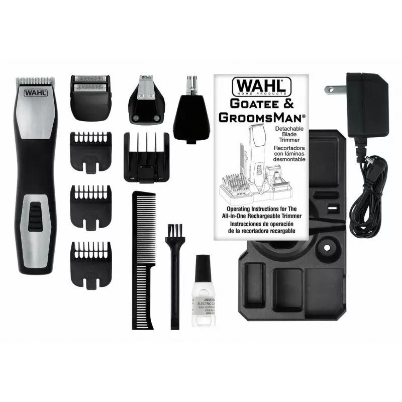 Trimmer Wahl GroomsMan Pro Battery Schwarz Edelstahl 0,7 mm 3 cm