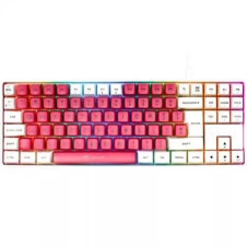 GAMIAC TKL90G Gaming-Tastatur, Kailh Blau - weiß/rot