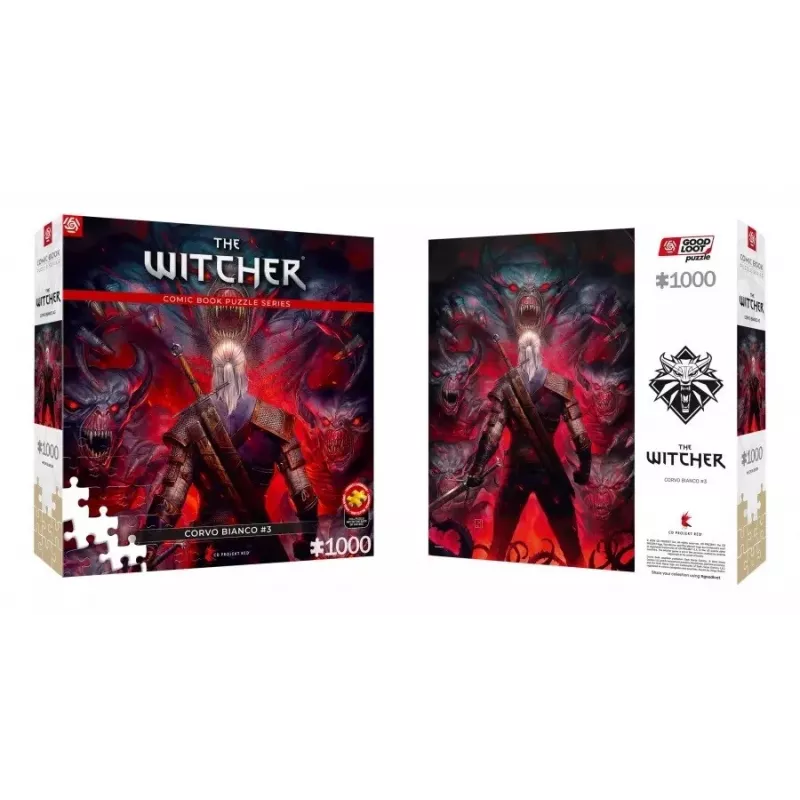 Good Loot Comic Book Puzzle: The Witcher (Wiedźmin) Corvo Weiß, 1000 Teile