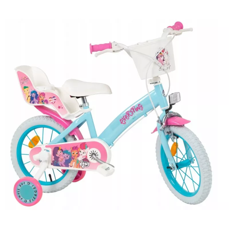 Kinderfahrrad Toimsa TOI1497 14 Zoll Rad, My Little Pony Thema, für 4–6 Jahre, 4 Räder, vordere/hintere Felgenbremsen