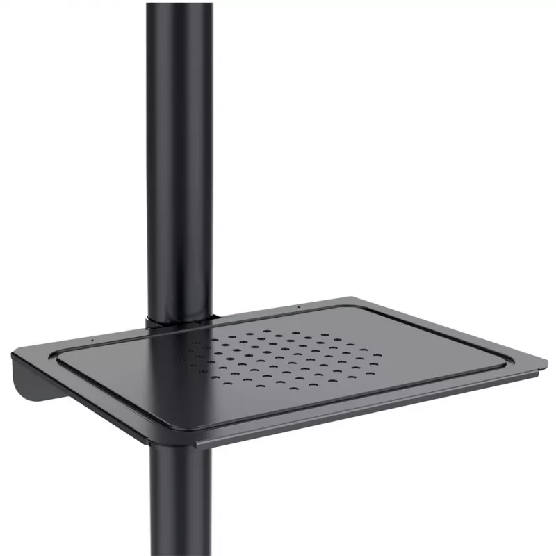 TV-Wagen MACLEAN MC-949 für 32–55 Zoll Fernseher, VESA 75×75–400×400 mm, max. Belastung 25 kg, Höhe 147–155 cm, Ablagefach, schwarz