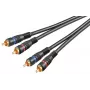 Wentronic Goobay - Audiokabel - Composite Audio - RCA (S) auf RCA (S) - 1,5 m - doppelt geschirmtes Koaxialkabel - Schwarz (50032)