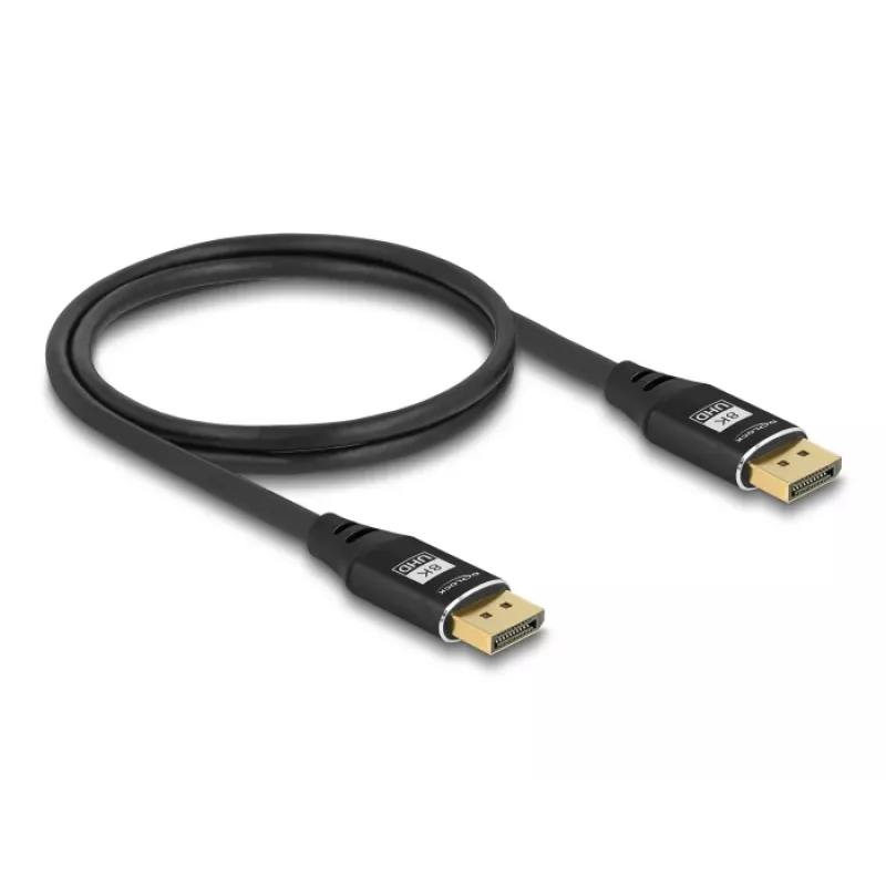 DeLOCK DisplayPort-Kabel 8K 60 Hz 3 m Schwarz Metall
