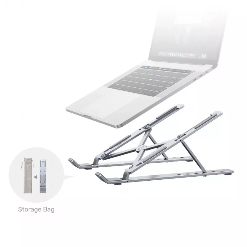 Laptopständer UNITEK OT155SL Silber Aluminium 13-41° neigbar