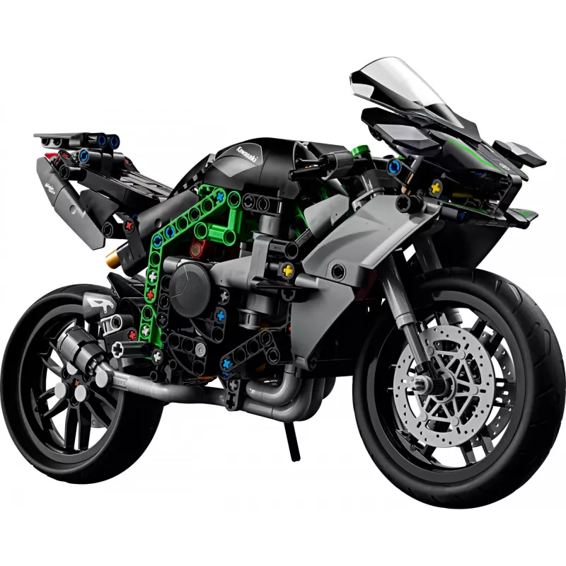 LEGO Technic Motorrad-Modell Kawasaki Ninja H2R 42170 — 1:1-Maßstabs-Nachbildung, 643 Teile, Bauanleitung, für Kinder ab 10 Jahren
