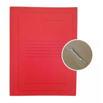 Projektmappe A4 Karton Smiltainis mit Metallklemme, mit Aufdruck rot