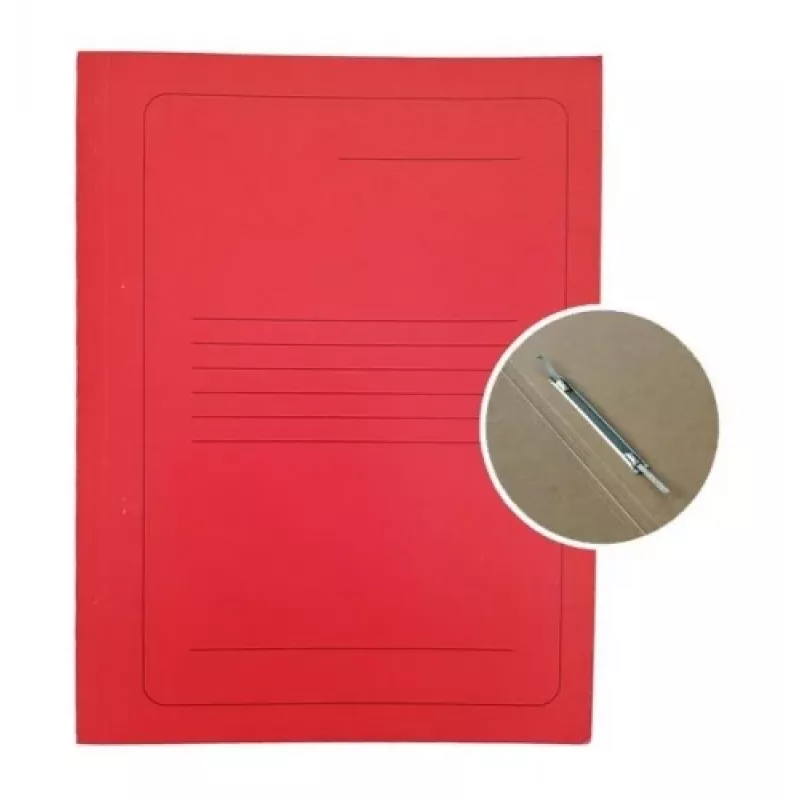Projektmappe A4 Karton Smiltainis mit Metallklemme, mit Aufdruck rot