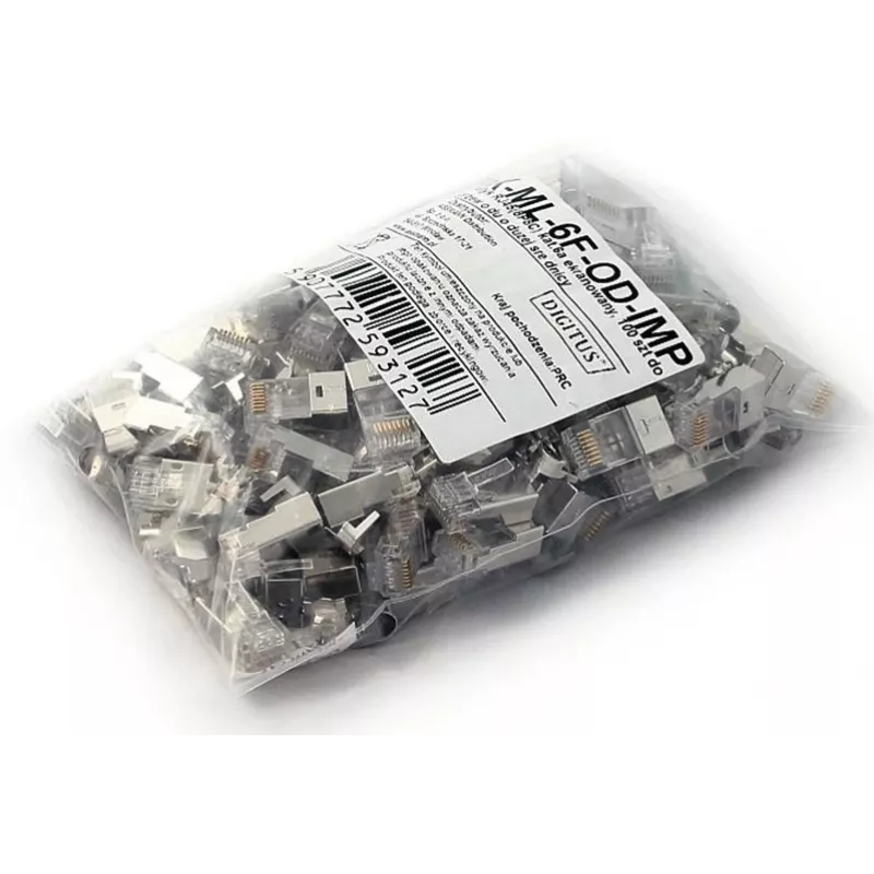 Wire Connector RJ45 Grau Digitus X-ML-6F-OD-IMP Male 100 Stück