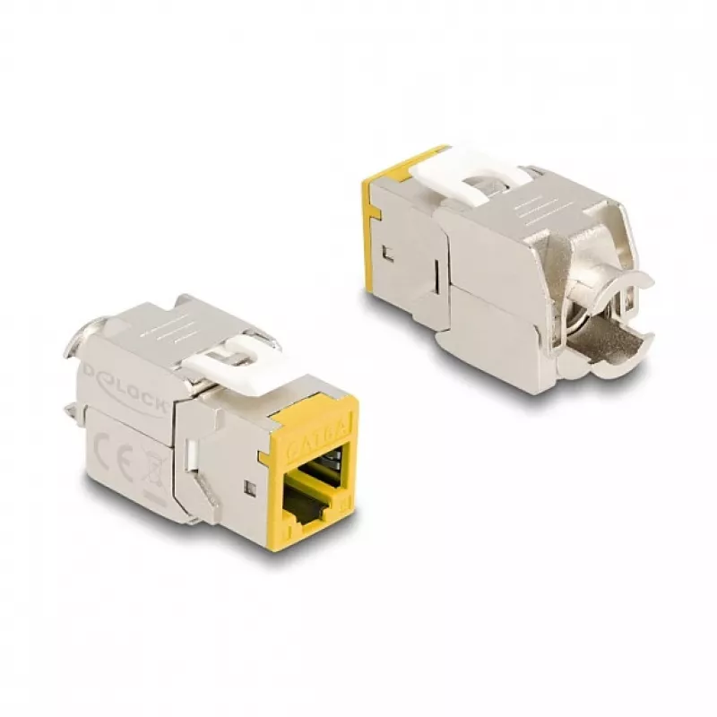 DeLOCK Keystone-Modul 88111 Flach Gelb RJ-45 10 Stück