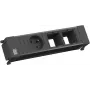 Power socket unit 3-fold Bachmann 916.063 Schwarz — 3 sockets, built-in mounting