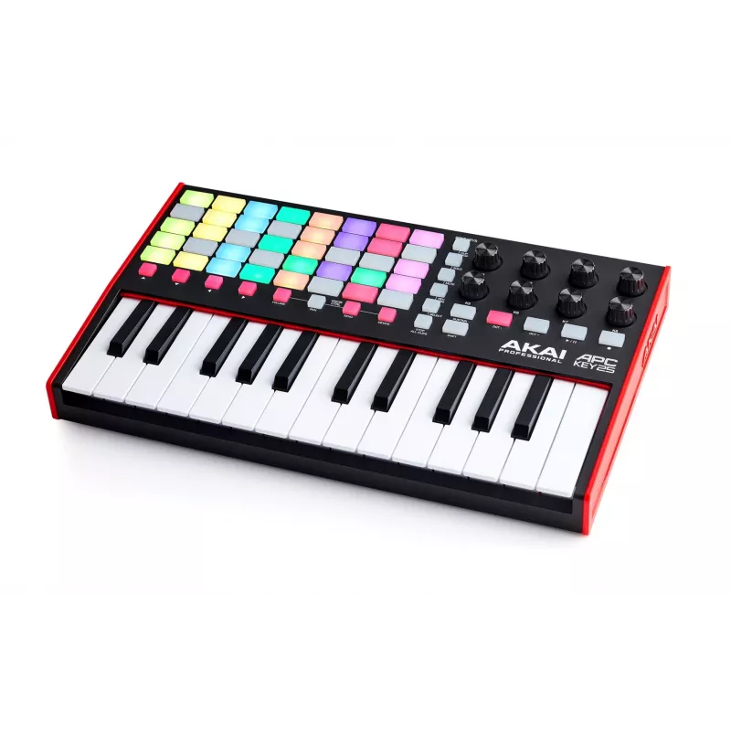 MIDI-Controller AKAI APC Key 25 MK2 – 25 anschlagdynamische Tasten, 40 Pads, RGB-Hintergrundbeleuchtung, 8 Encoder, USB-Stromversorgung
