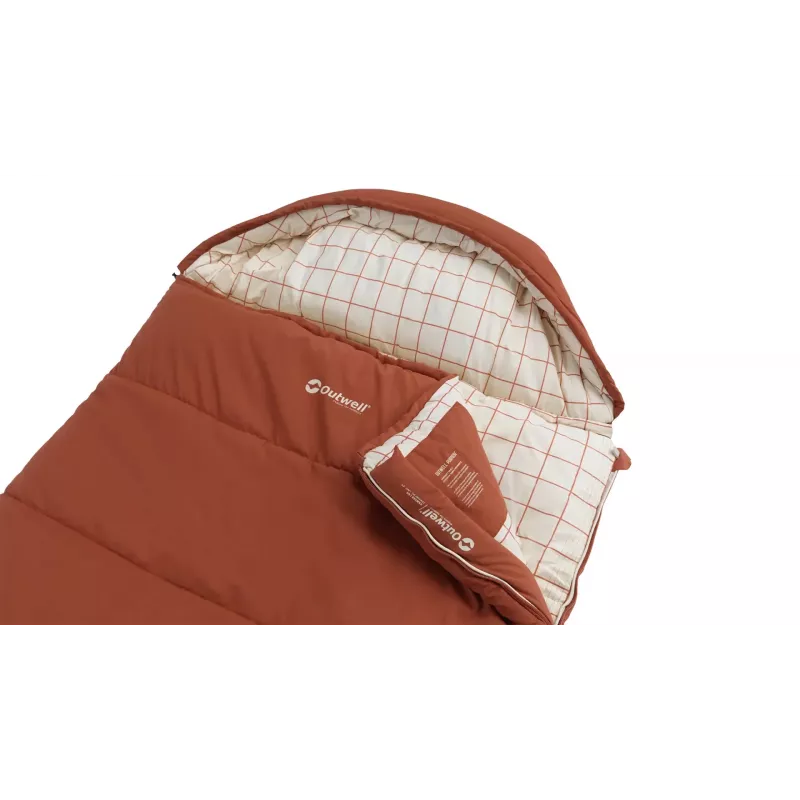 Schlafsack Outwell 230501 — für Erwachsene, halbrechteckig, Polyester, 2350×900 mm, für Benutzer bis 200 cm, rot