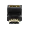 HDMI-Adapter GEMBIRD A-HDMI90-FML, HDMI auf HDMI, rechtwinkliger 90°-Adapter, schwarz