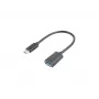 LANBERG AD-UC-UA-04 Adapter USB TYPE-C Stecker - USB Type-A Buchse 15cm Schwarz