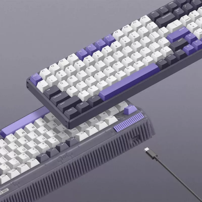 IQUNIX F97 Lavandin Wireless Gaming-Tastatur, RGB, MX-Red-Switches, US
