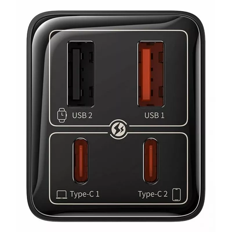 Baseus GaN6 Pro Universal Schwarz AC Schnellladegerät für Innen