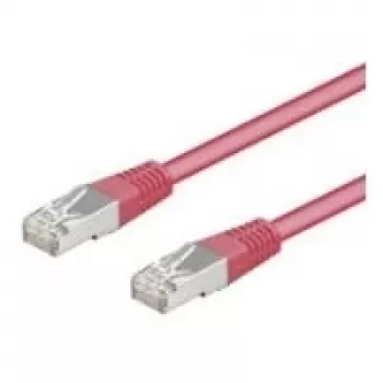 Wentronic Goobay CAT 5e Patchkabel, SF/UTP, Magenta, 1 m - CCA Kupfer-Mix (93411)