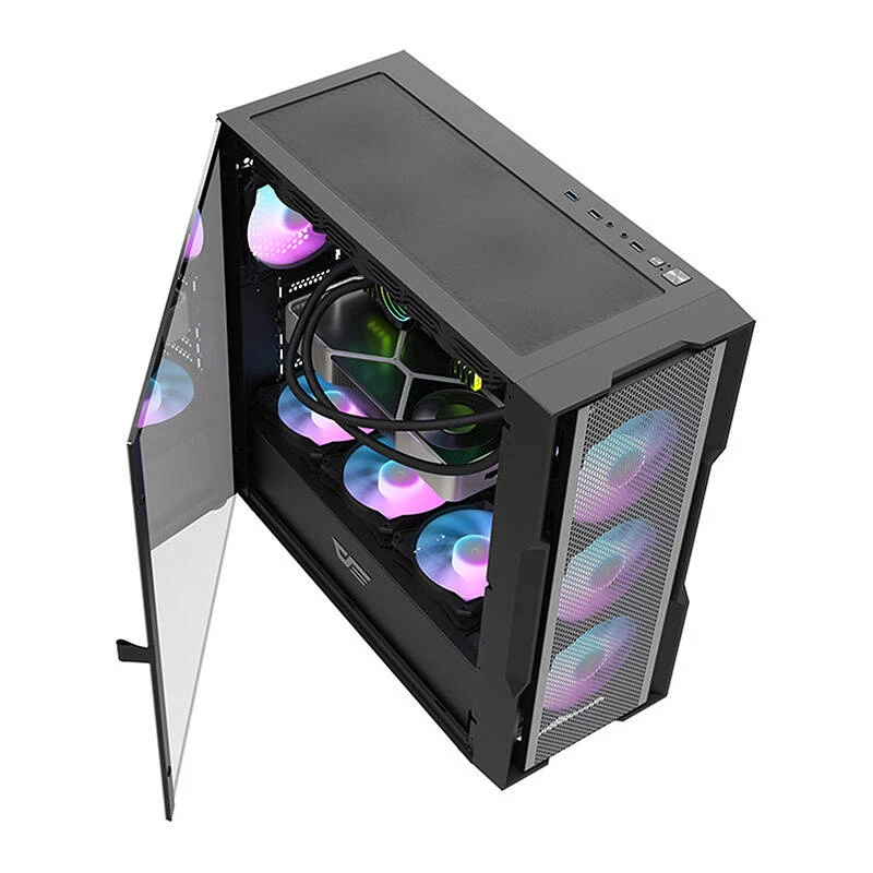 Computer case Darkflash DK431 Mesh, ATX, Schwarz