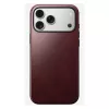 Lederhülle Nomad Modern für iPhone 17 Pro Max (6,9 Zoll) – Burgund, Leder+TPU+PC