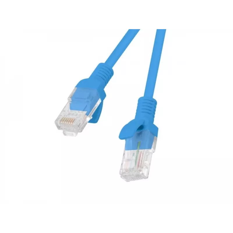 Netzwerkkabel LANBERG PCU6-10CC-0200-B Cat6 U/UTP RJ-45 auf RJ-45 2 m Blau, CCA-Leiter, 250 MHz