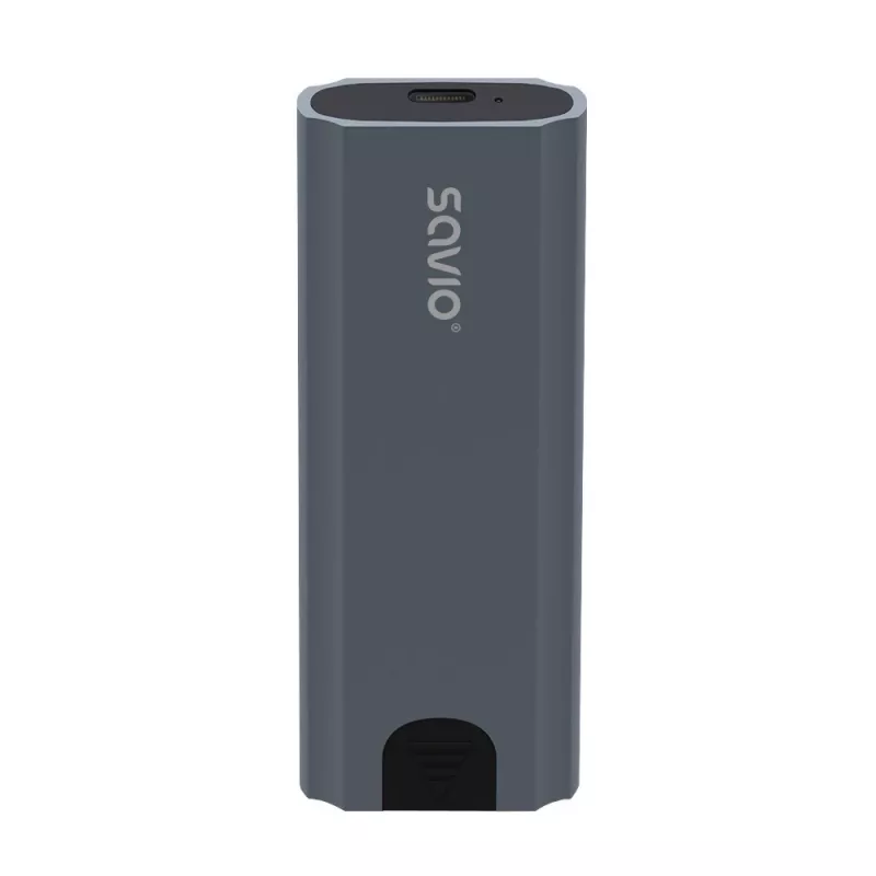 M.2 SSD-Gehäuse SAVIO AK-67 Grau, USB 10 Gbit/s, Unterstützung für einzelne M.2-Laufwerke