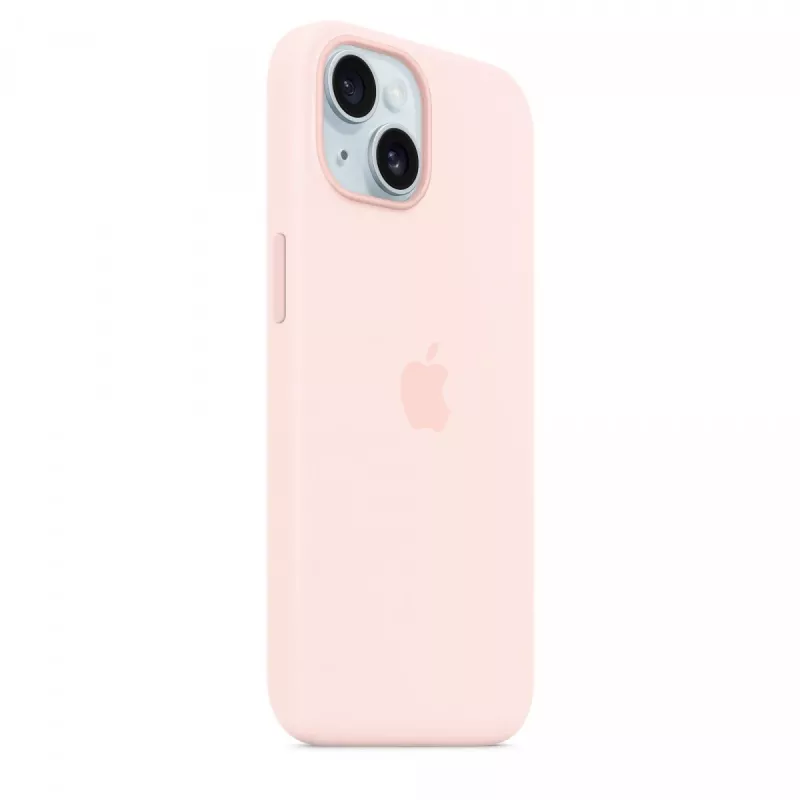 Silikonhülle mit MagSafe für iPhone 15 - Hellrosa