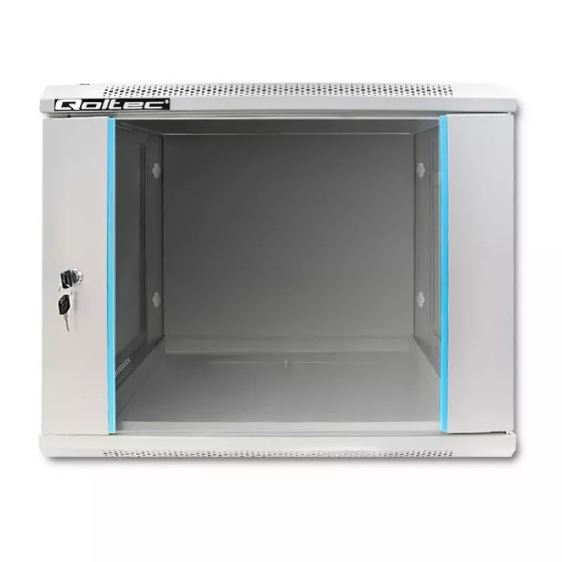 Rack-Schrank QOLTEC 19 Zoll 9U 600x500x600 Wand- oder Bodenmontage Servergehäuse