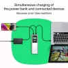 Tragbare Batterie Green Cell PBGC25UD, 25200 mAh, Li‑Ion, 140 W Gesamtleistung, 2× USB‑C + 1× USB‑A, OLED-Display, Aluminiumgehäuse