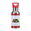 Paladone Super Mario Metall-Wasserflasche mit Strohhalm