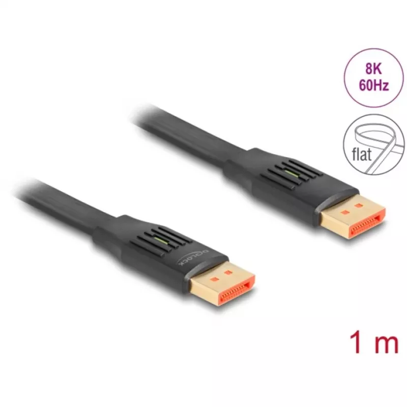 DeLOCK DisplayPort Flachbandkabel 8K 60 Hz 1 m