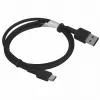 USB-A-auf-USB-C-Kabel AUKEY CB-CD30 0,9 m – Schwarz, geflochten, USB PD 3.0, 0,48 Gbit/s