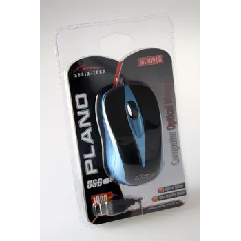 Optische Maus 800dpi SCHWARZ-BLAU MT1091