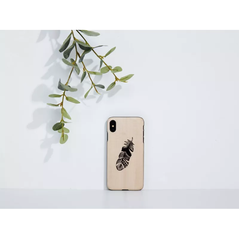 Smartphone-Hülle man and wood für iPhone XS Max Indian Schwarz