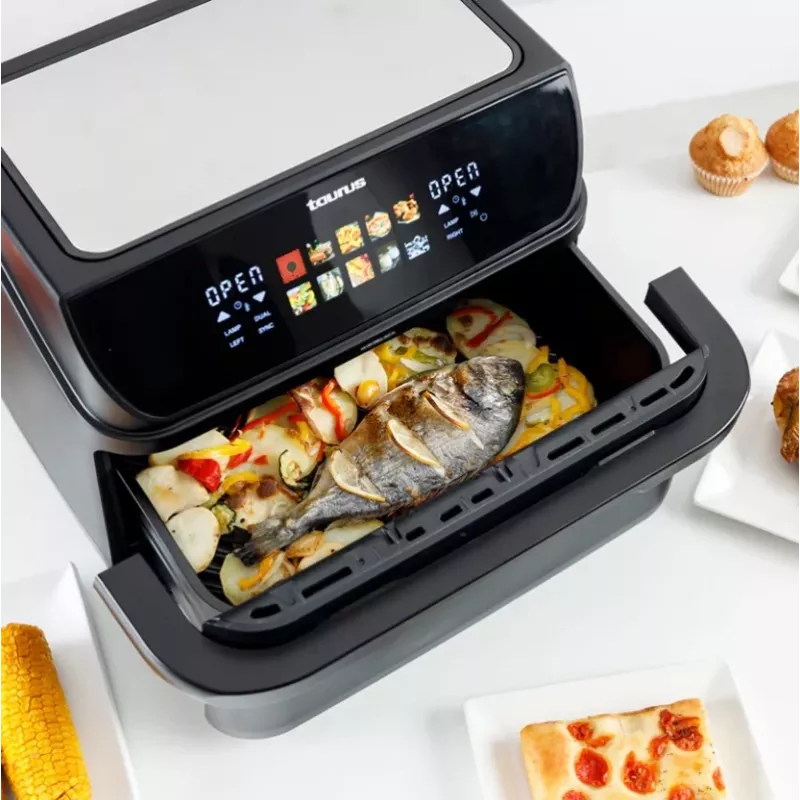 Fettfreier Fritteuse mit langem Korb und Grill Taurus 973004000
