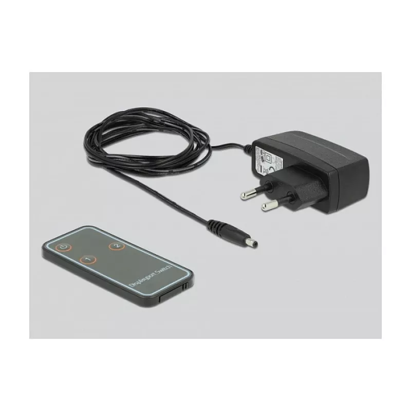 DELOCK DisplayPort 1.4 Switch 2 x 2 DisplayPort In auf 1 x 2 DisplayPort Out 8K